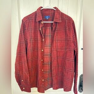 George Red Plaid Jacket, Men’s medium, fall, winter, button down shirt